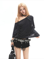 Off Shoulder Ruched Tee