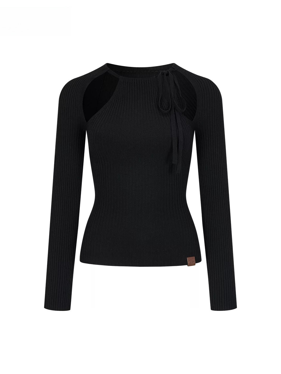 Cut-Out Rib Knit Top
