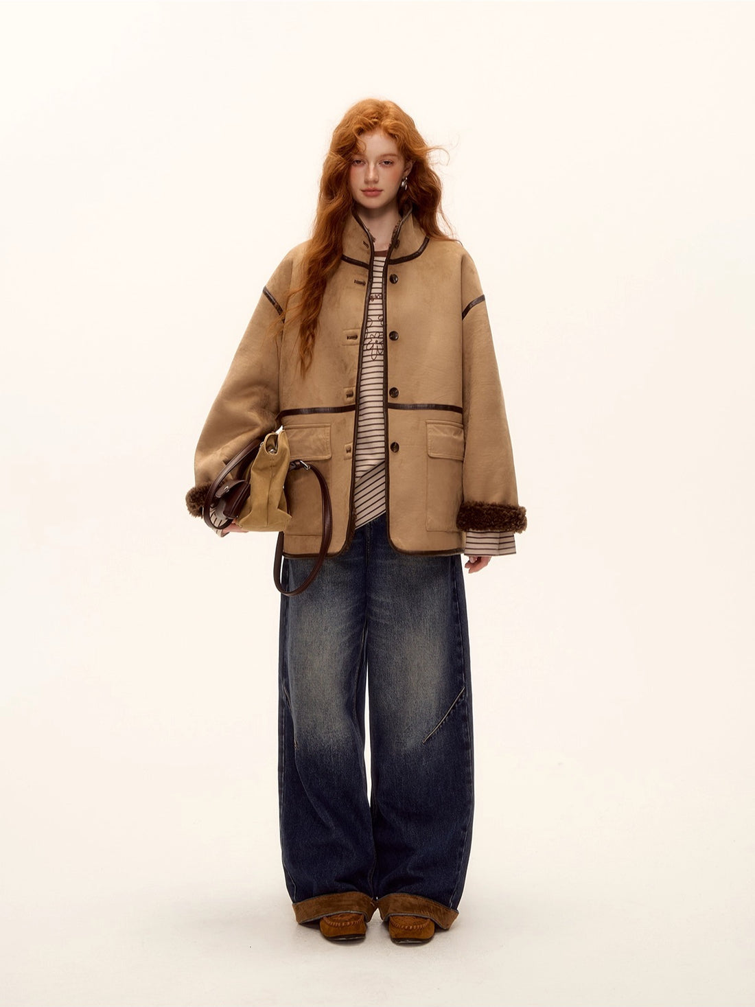 Reversible Suede Shearling Jacket