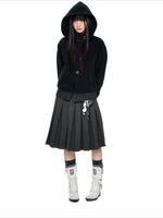 Plaid Pleated A-Line Skirt