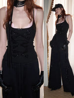 Bone Sequin Stand-Collar Sweat Set
