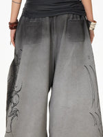Embroidered Wide Leg Pants