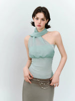 Scarf Mesh Bandeau Top