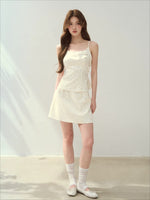 White Floral Satin Set