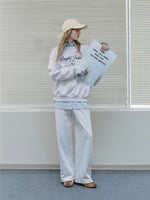 Minimal Drawstring Straight Leg Sweatpants