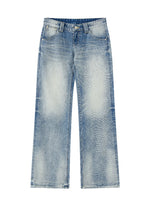 Cat Whisker Low-Waist Straight Jeans