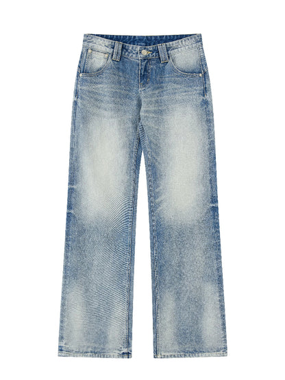 Cat Whisker Low-Waist Straight Jeans