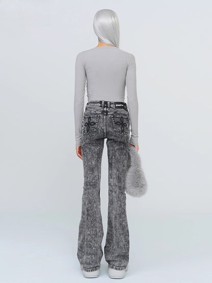 Mirage Snowwash Flare Jeans