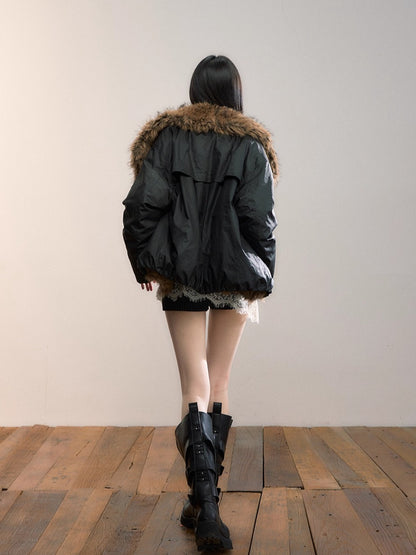 Fur Collar Down Puffer Jacket