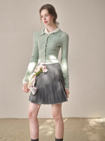 Silky Wool Cropped Cardigan