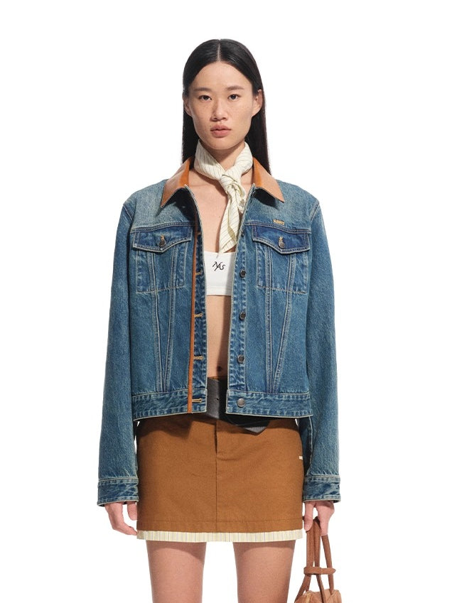 Vintage Blue Plateau Patchwork Jacket