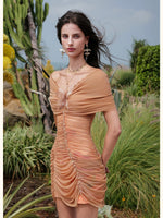 Butterfly Mesh Bodycon Dress