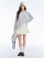 Lace Bow Stripe Top