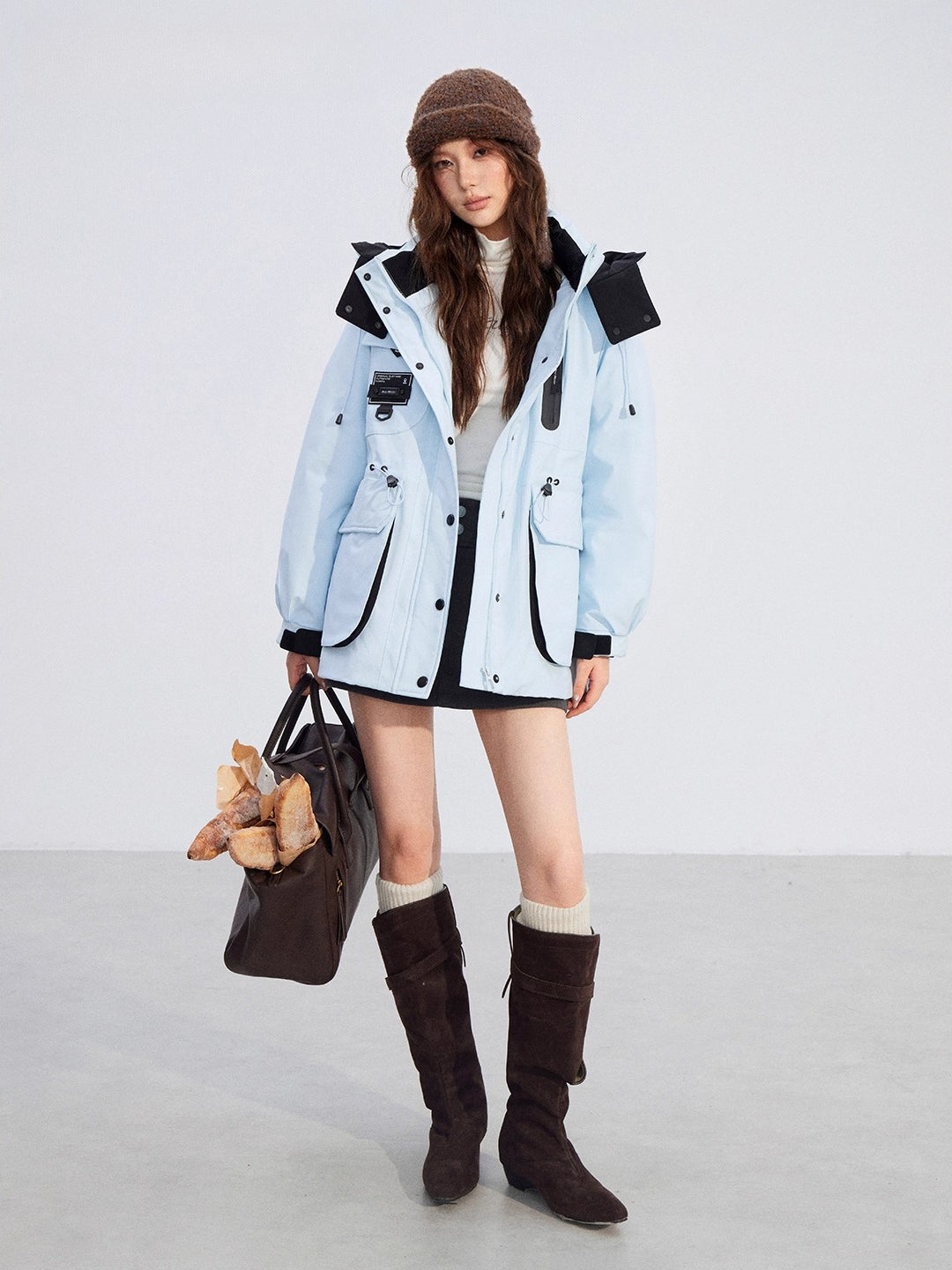 Windproof Hooded Down Jacket