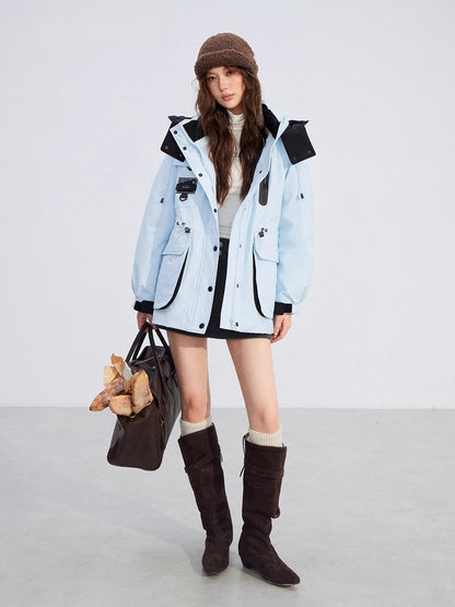 Windproof Hooded Down Jacket