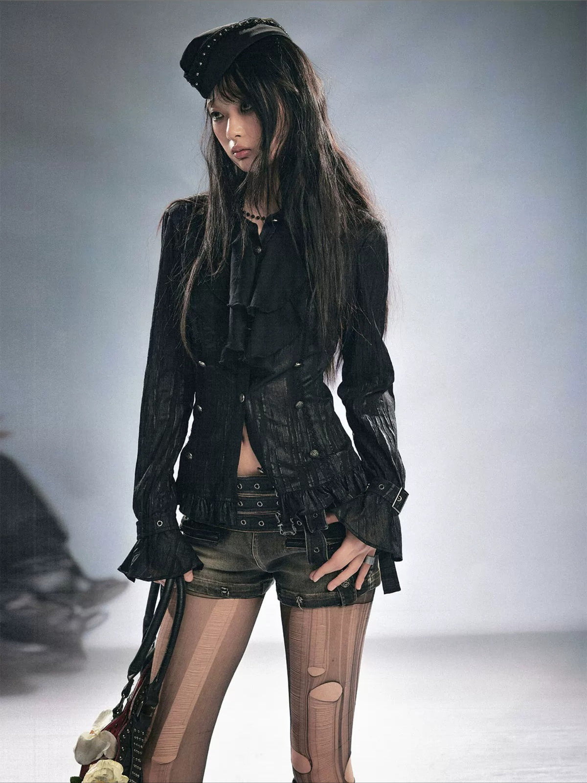 Gothic Ruffle Blouse