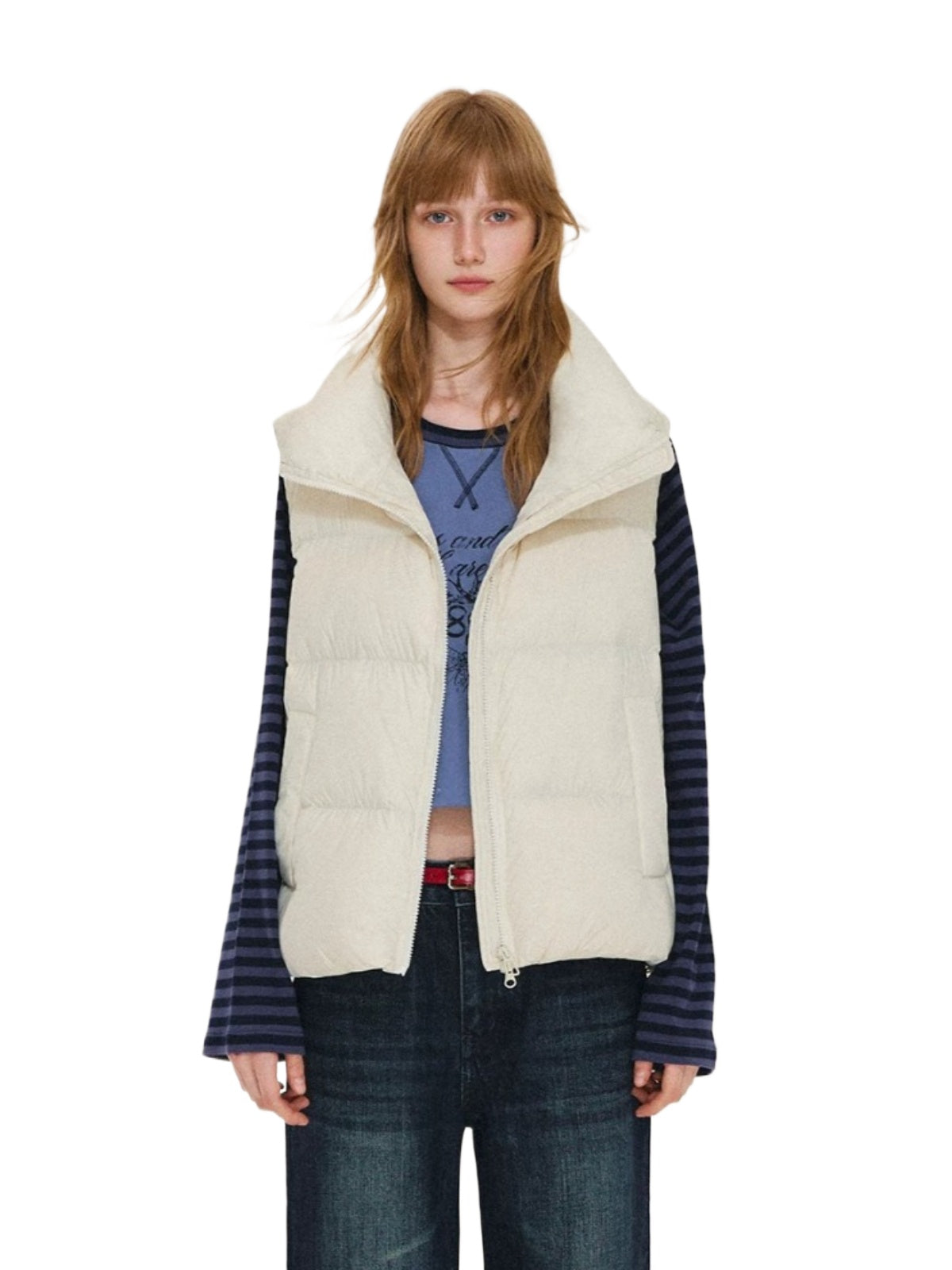 Stand Collar Quilted Down Vest