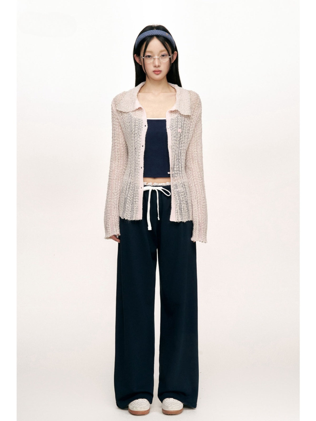 Ruffle Waist Straight Leg Sweatpants