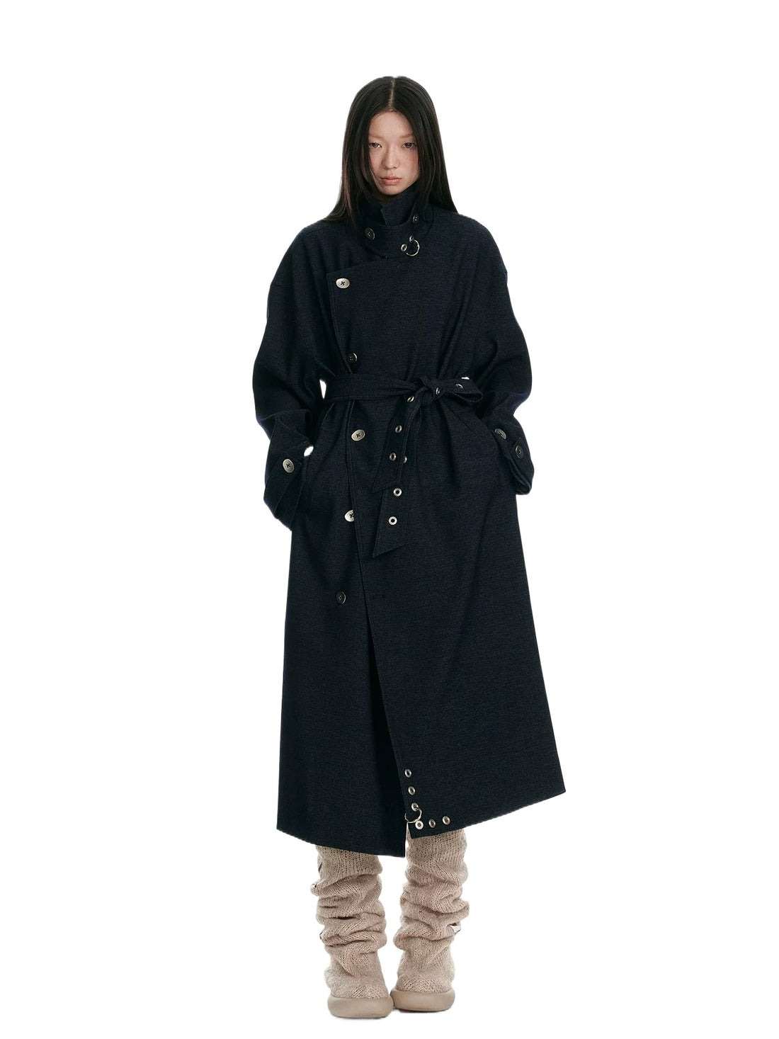 Korean Double Collar Trench Coat