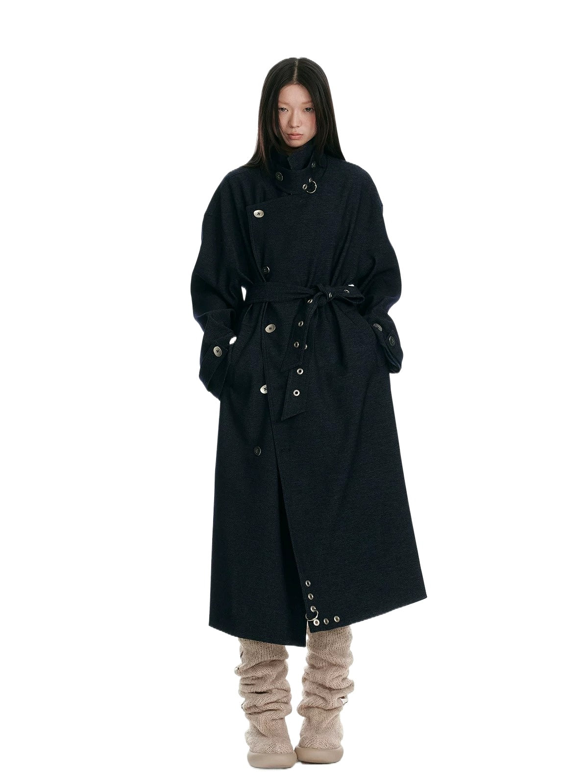 Korean Double Collar Trench Coat