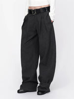 Wool Wide Leg Tailored Pants