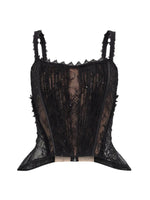 Lace Panel Corset Cami Top