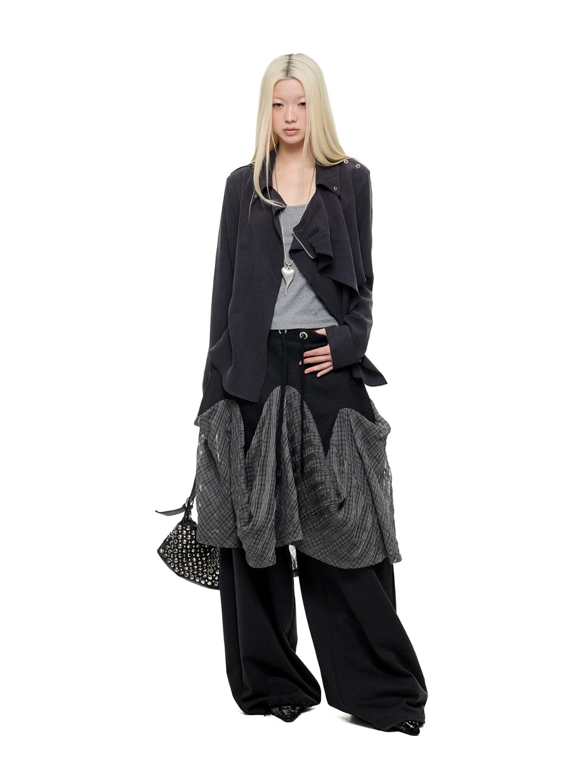 Korean Asymmetric Collar Shirt