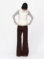 Vintage Fur Collar Down Vest Jacket