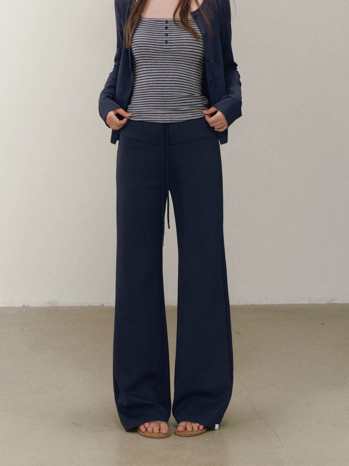 Layered Hoodie Cardigan &amp; Pants Set