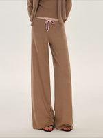 Contrast Wool Blend Three-Piece Set