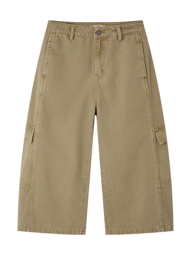 Workwear Casual Cropped Denim Pants