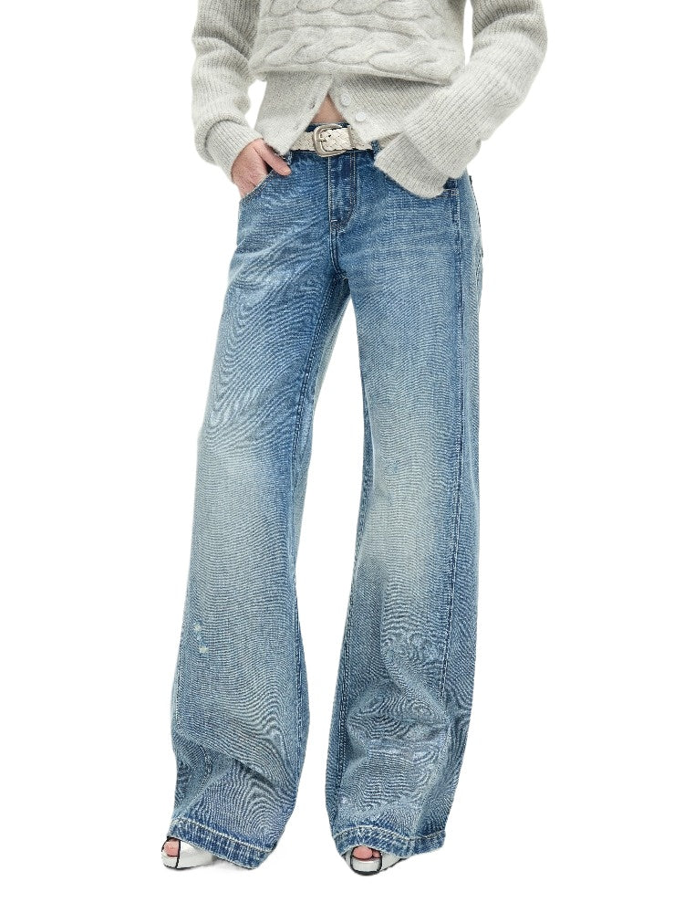 Light Blue Wash Distressed Jeans