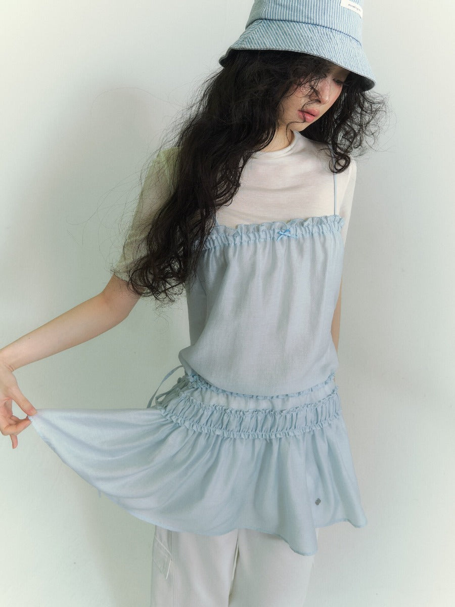 Lace Slip Dress Tee Set