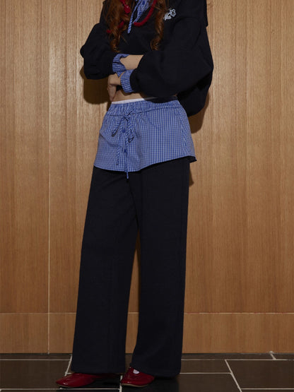 Plaid Layered Three-Piece Lounge Set