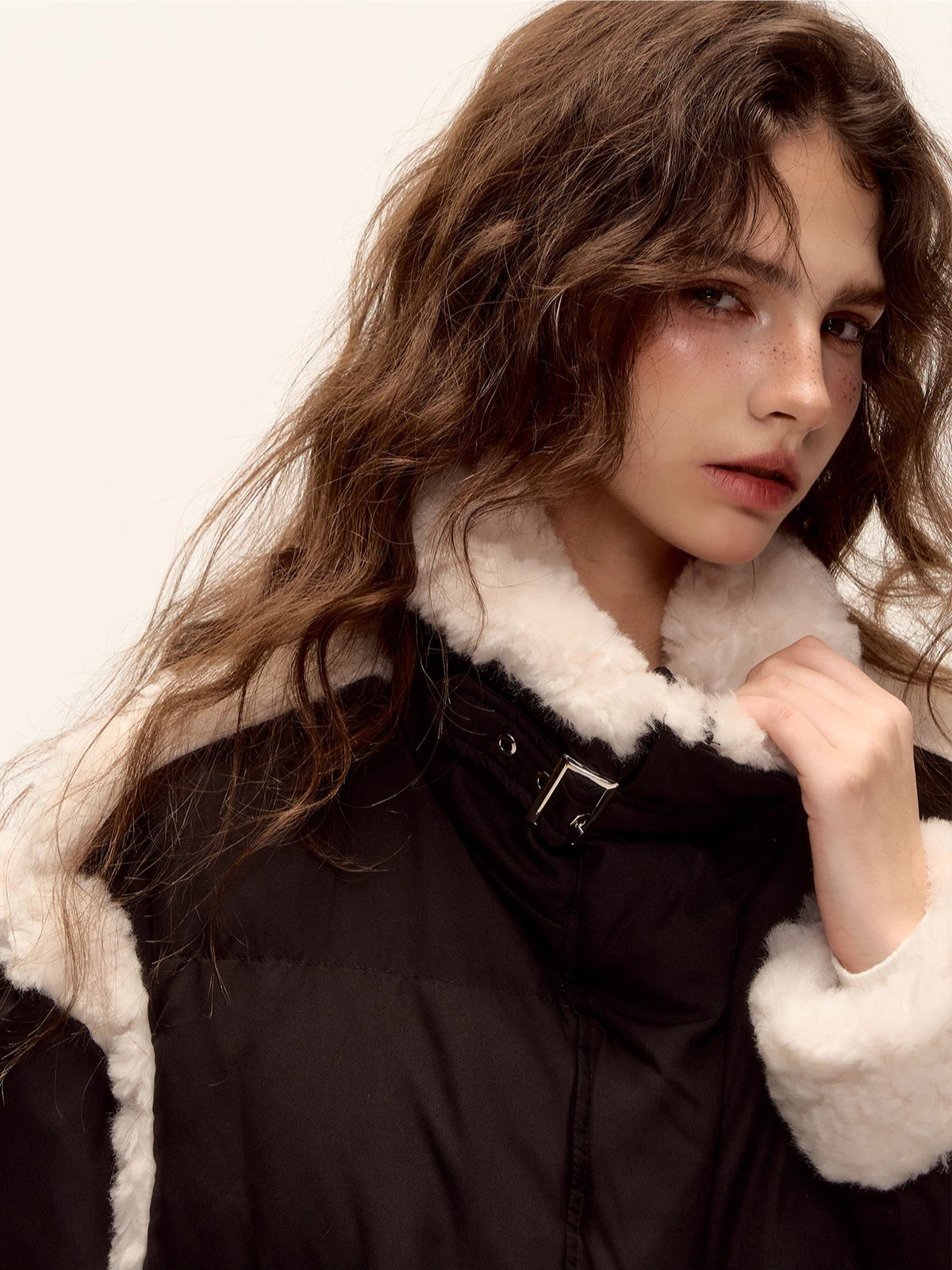 Sherpa Panel Down Jacket