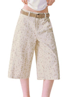 Spotted Deer Denim Shorts