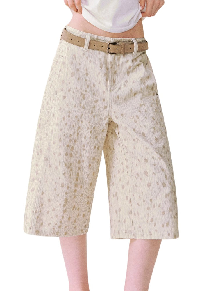 Spotted Deer Denim Shorts