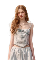 Fountain Embroidered Blue Set