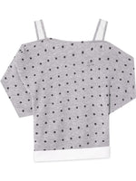 Polka Dot Contrast Top