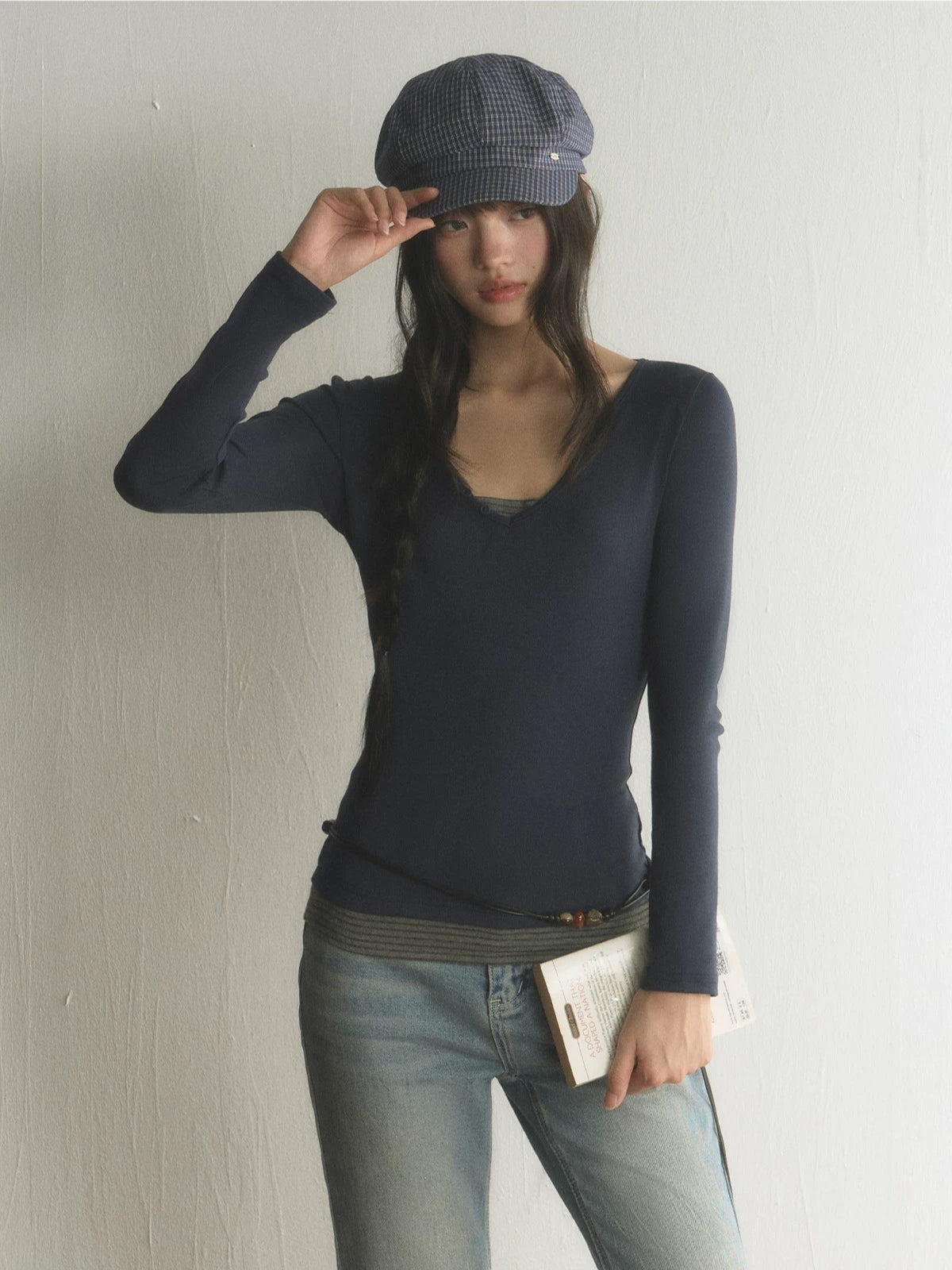 Contrast Layered Top