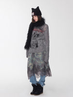 Icelandic Animal Jacquard Cutout Knit Sweater