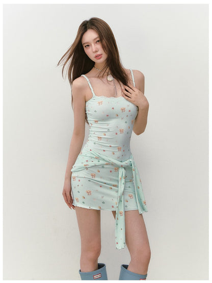 Seaside Series Printed Dress &amp; Cover Up Set