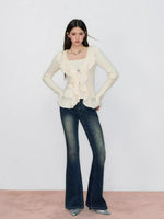 Layered Ruffle-Trim Knit Top