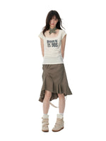 Korean Mint Graphic Slim T Shirt