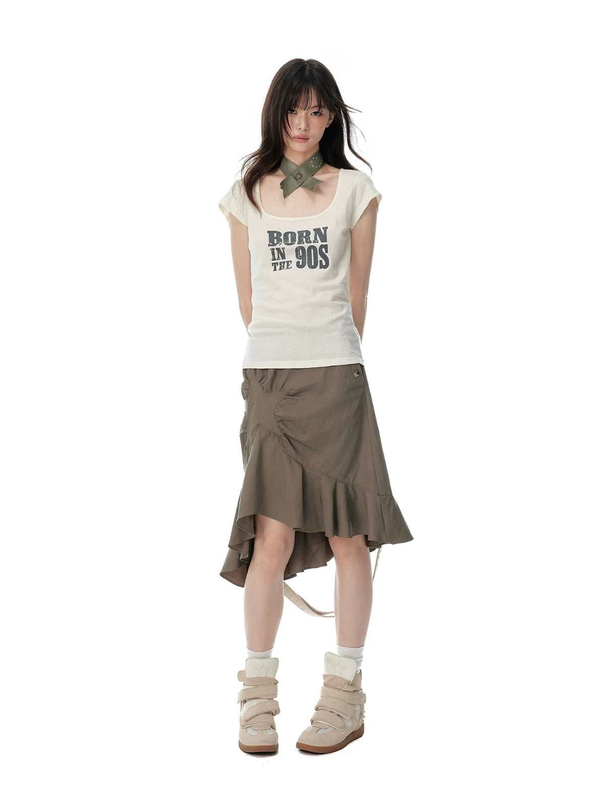Korean Mint Graphic Slim T Shirt