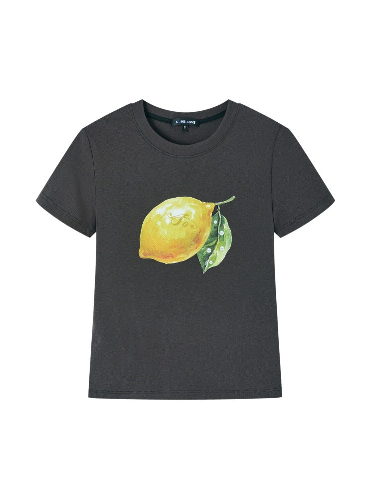 Summer Lemon Printed T-shirt