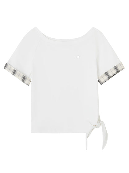 Tie-bow Short-sleeve T-shirt