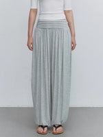 Brown & Gray Pleated Jogger Pants