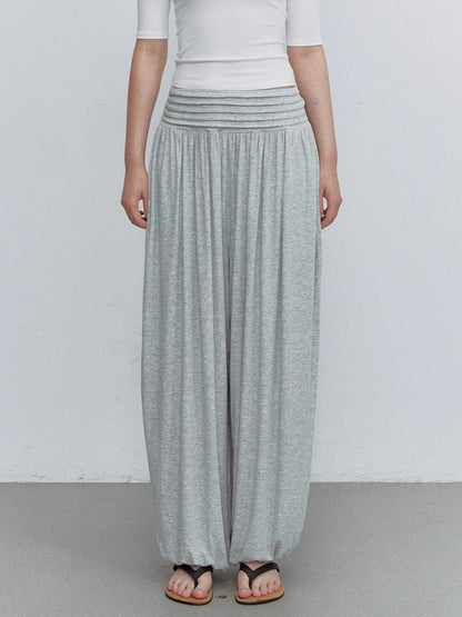 Brown &amp; Gray Pleated Jogger Pants