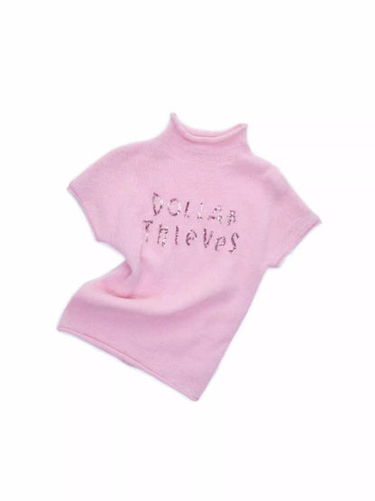 Mohair Sequin Knit Top